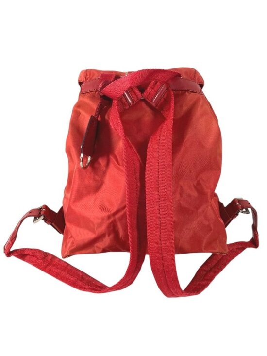 Prada Backpack Sac Triangle Logo Nylon Red